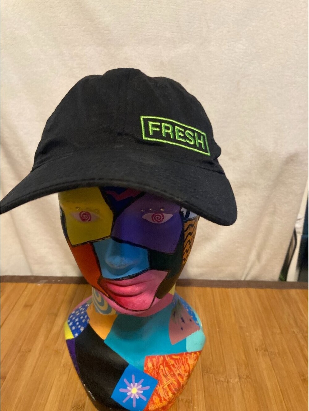 Subway Fresh Box Logo Employee Uniform Hat Black Cotton Adjustable Baseball Cap